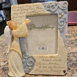 Enesco Cream and Gold Angel Accent Picture Frame